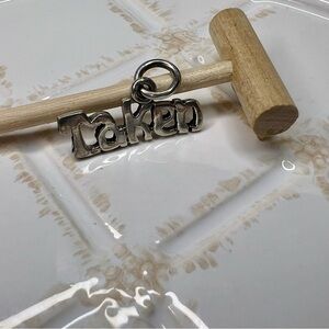Vintage Sterling Silver “Taken” Pendant Charm 925